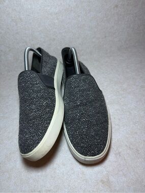 Vince Blair Dark Gray Tweed Slip On Sneaker Slides Comfy Casual Size US 10M